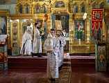 В престольный праздник Преосвященнейший епископ Симон возглавил Божественную литургию в храме Вознесения Господня города Шахты