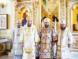 Преосвященнейший епископ Симон сослужил митрополиту Саратовскому и Вольскому Игнатию в день 10-летия его архиерейской хиротонии