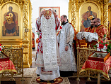 Преосвященнейший Симон совершил Божественную литургию и хиротонию во пресвитеры в храме великомученика Георгия Победоносца хутора Лихой