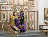 В день рождения Святейшего Патриарха Московского и всея Руси Кирилла епископ Симон совершил Литургию в Покровском кафедральном соборе города Шахты