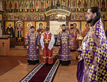 В Неделю вторую Великого поста Преосвященнейший епископ Симон совершил Божественную литургию в храме великомученика Пантелеимона поселка Майский