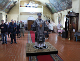Преосвященнейший епископ Симон с архипастырским визитом посетил приход великомученика Пантелеимона поселка Глубокий