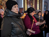 В понедельник первой седмицы Великого поста епископ Симон совершил чтение Великого покаянного канона преподобного Андрея Критского