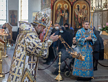 Накануне праздника Благовещения Пресвятой Богородицы Преосвященнейший епископ Симон совершил всенощное бдение в Покровском кафедральном соборе г. Шахты