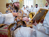 Преосвященнейший епископ Симон сослужил митрополиту Саратовскому и Вольскому Игнатию в день 10-летия его архиерейской хиротонии