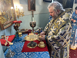 В праздник Успения Пресвятой Богородицы епископ Симон совершил Божественную литургию в храме Донецкого Успенского архиерейского подворья станицы Гундоровской