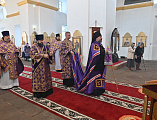 Божественная литургия в Неделю 4-ю Великого поста, преподобного Иоанна Лествичника, в храме Успения Пресвятой Богородицы станицы Калитвенской