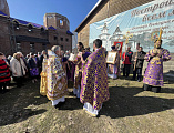 В престольный праздник Преосвященнейший епископ Симон совершил Литургию в храме блаженной Матроны Московской города Донецка