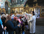 Преосвященнейший епископ Симон, духовенство Покровского собора и тысячи верующих молитвенно отметили праздник Крещения Господня в главном храме Шахтинской епархии