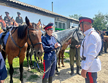В Миллерово прошла церемония посажения казачат на коня