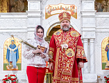 Праздник Светлого Христова Воскресения в Покровском кафедральном соборе города Шахты продолжился великой вечерней