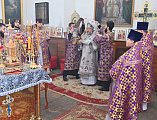 Божественная литургия в Неделю 4-ю Великого поста, преподобного Иоанна Лествичника, в храме Успения Пресвятой Богородицы станицы Калитвенской