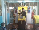 В храме Покрова Пресвятой Богородицы станицы Каргинской состоялась встреча иерея Александра Левчика с воспитанниками детского сада «Казачок»