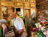 Соборным богослужением прихожане отметили престольный праздник храма преподобного Серафима Саровского Каменского благочиния х. Красновка
