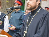 Протоиерей Виталий Крейдич принял участие в торжественной линейке, посвященной присвоению статуса «казачьей школы» школе № 3