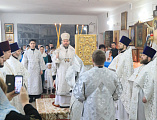 Преосвященнейший епископ Симон с архипастырским визитом посетил приход в честь вмч. Пантелеимона г. Гуково