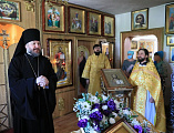 В день престольного праздника Преосвященнейший епископ Симон совершил Божественную литургию в храме святой равноапостольной княгини Ольги пос. Горный 