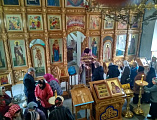 В Новошахтинске прошло торжественное богослужение, посвященное дню памяти Сорока мучеников Севастийских и 7-летию протоиерейства настоятеля Донского храма священника Романа Амплеева