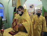 В престольный праздник Преосвященнейший епископ Симон совершил Божественную литургию в храме святого праведного Иоанна Кронштадтского г. Шахты