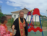 Открытие детской площадки в хуторе Усьмане