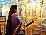Епископ Симон совершил архипастырский визит в Новошахтинское благочиние и возглавил воскресное богослужение в храме Покрова Пресвятой Богородицы