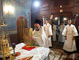 Епископ Шахтинский и Миллеровский Симон возглавил Божественную литургию в храме святителя Николая Мирликийского ст. Багаевской
