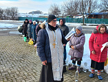 В праздник Крещения Господня иерей Евгений Поцелуев посетил малонаселенные хутора