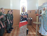 В престольный день в храме святого благоверного князя Димитрия Донского воинской части № 3060 п. Казачьи Лагери совершено праздничное богослужение