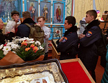 В крещенском крестном ходу на часовню-купель ст. Бессергеневской приняли участие кадеты Шахтинского генерала Я.П. Бакланова казачьего кадетского корпуса