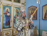 В престольный день Преосвященнейший епископ Симон совершил Божественную литургию в храме Казанской иконы Божией Матери города Гуково