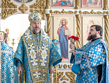 В день отдания праздника Успения пресвятой Богородицы Преосвященнейший епископ Симон совершил Божественную литургию и чин освящения антиминсов