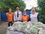 Благотворительная раздача продуктовых наборов в храме Архистратига Михаила