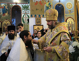 Великая Рождественская вечерня продолжила светлый праздник в Покровском кафедральном соборе г. Шахты