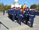 Окружной священник Донецкого округа ВКО ВВД принял участие в Губернаторском смотре казачьих образовательных учреждений в Белой Калитве и награжден грамотой Войскового атамана и медалью «За особые заслуги»