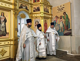 В Успенском храме станицы Калитвенской соборным служением духовенства отметили престольный день правого придела в честь пророка Иоанна Предтечи