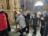 Преосвященнейший епископ Симон совершил Литургию Преждеосвященных Даров в храме Покрова Божией Матери города Каменск-Шахтинский
