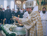 В праздник Крещения Господня Преосвященнейший епископ Симон совершил Литургию, чин Великого освящения воды и диаконскую хиротонию в Покровском кафедральном соборе г. Шахты